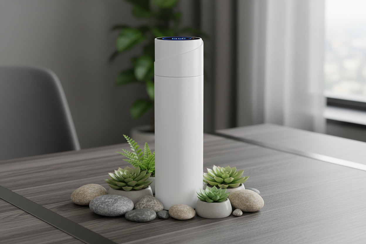 NivaDesk™ PureFlow | UV-C Self-Cleaning Smart Thermos
