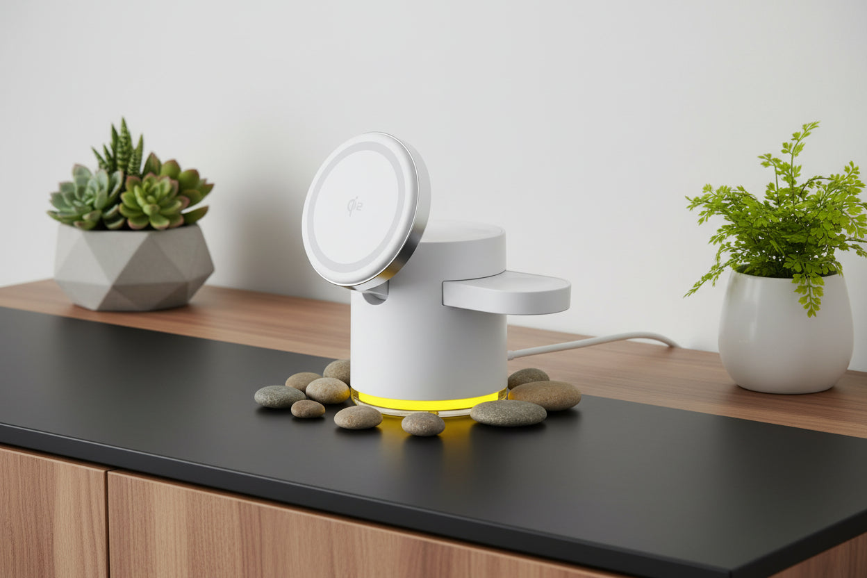 NivaDesk™ MagTriad | 3-in-1 Foldable Travel Station