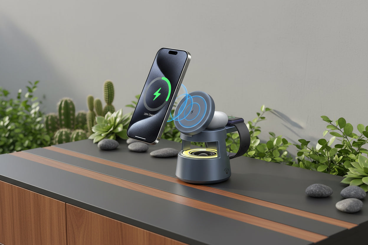 NivaDesk™ OmniDock | 5-in-1 Magnetic Audio Station