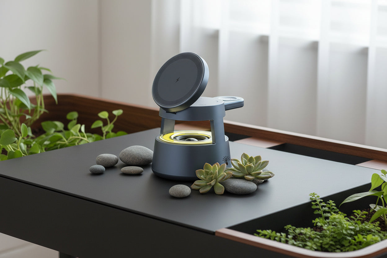 NivaDesk™ OmniDock | 5-in-1 Magnetic Audio Station