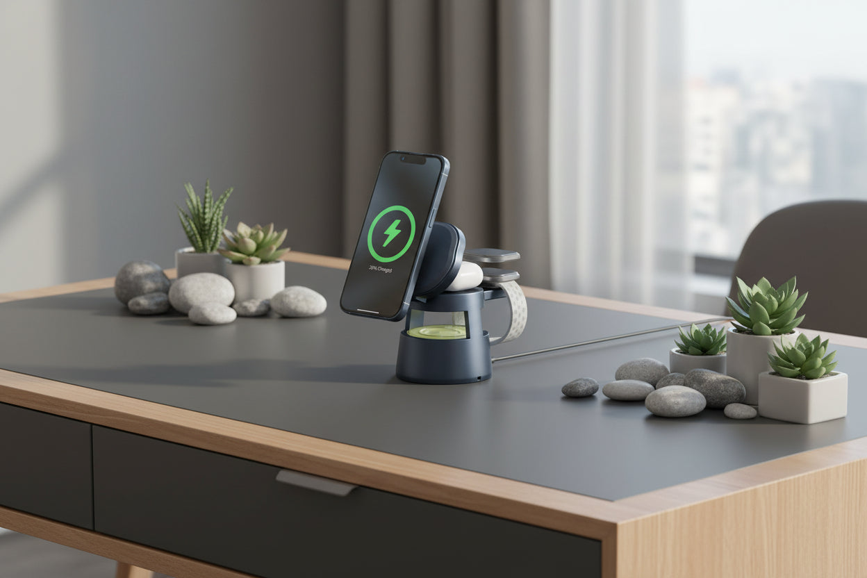 NivaDesk™ OmniDock | 5-in-1 Magnetic Audio Station