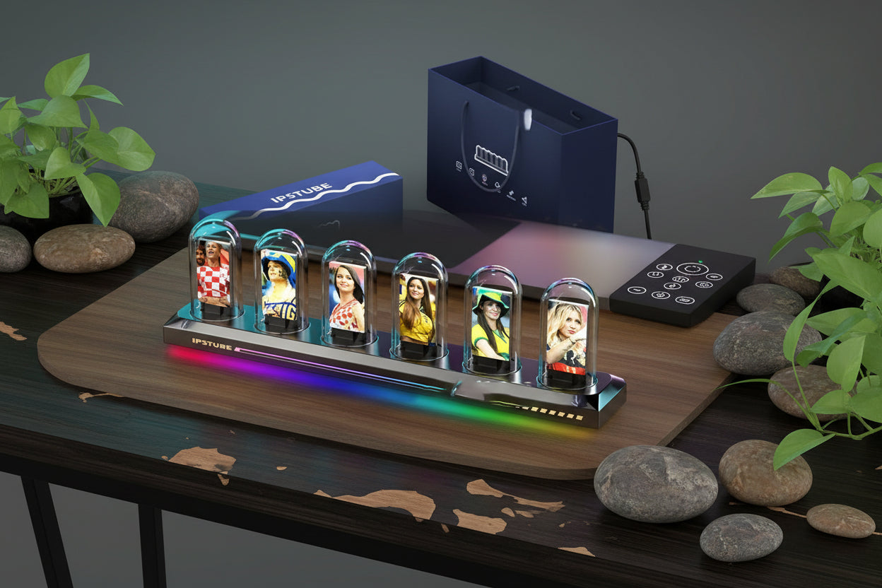 NivaDesk™ ChronoMaster | Aerospace Aluminum IPS Nixie Sculpture